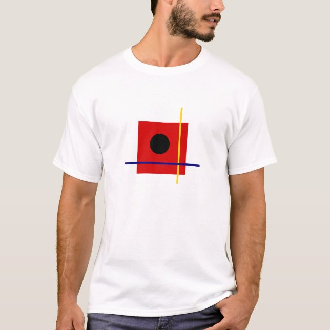 Camiseta Clássico Geométrico Bauhaus Design Multicolor (Frente)