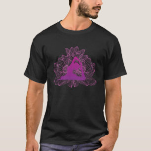 Camiseta Clássico Humor Flor de Lótus Mandala Yoga Meditaçã