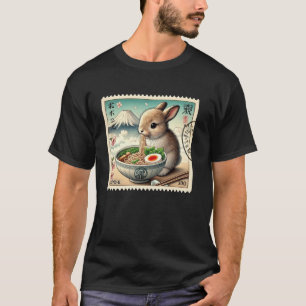 Camiseta Clássico Japonês Mt. Fuji Postage Stamp Leveret Ha