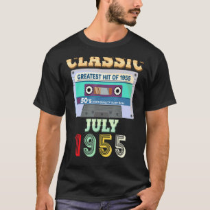 Camiseta Clássico julho de 1955 66º aniversário 66 anos Cas