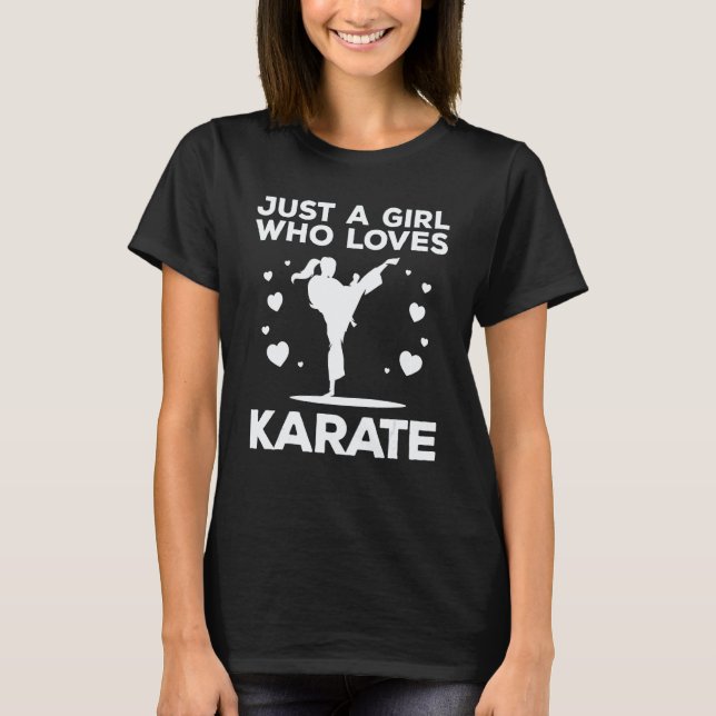 Camiseta Clássico Karatê Engraçado Para Mulheres Meninas Ka (Frente)