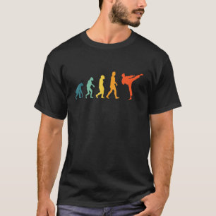 Camiseta Clássico Karate Evolução Artes Marciais Retro Jiu