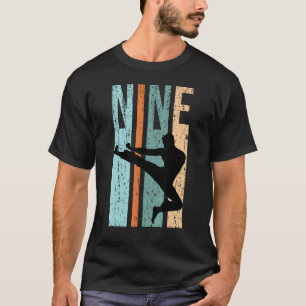 Camiseta Clássico Karate Retro Aniversário de 9 anos 9 Judo