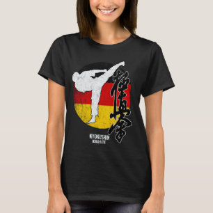 Camiseta Clássico Kyokushin Alemanha Caratê bandeira alemã
