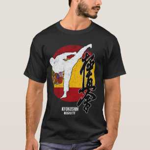 Camiseta Clássico Kyokushin Espanha Caratê bandeira espanho