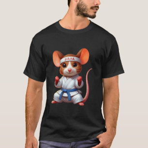 Camiseta Clássico Lutador Espírito Campeão do Rato de Karat