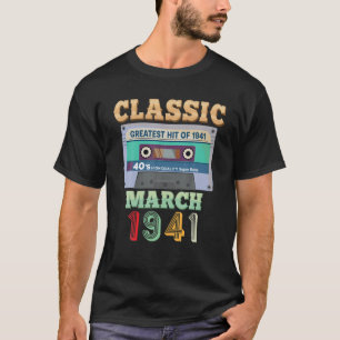 Camiseta Clássico Março De 1941 81Ruas Aniversário De 81 An