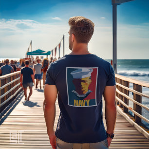 Camiseta Clássico Marinheiro da Marinha dos EUA Patriótico 