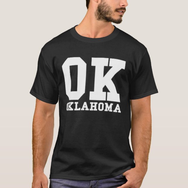 Camiseta Clássico Minimalístico do Oklahoma OK (Frente)