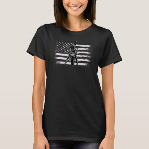 Camiseta Clássico Moderno Bandeira Americana Motoqueiro M