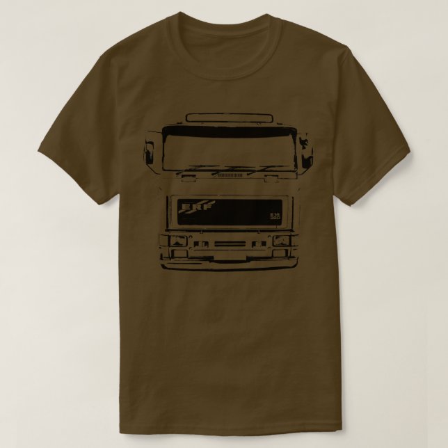 Camiseta Clássico monoblock de caminhão ERF E dos anos 90 (Frente do Design)