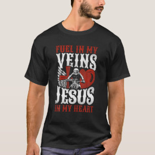 Camiseta Clássico motociclista Jesus Faith Christian Fue