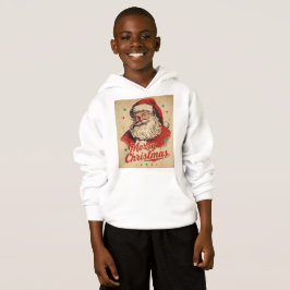 Camiseta Clássico Natal Papai Noel Retrô dos Anos 1950 Feli