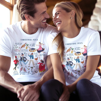Camiseta Clássico Natalino dos 12 Dias de Natal Tradicional