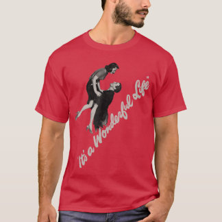 Camiseta Clássico Natalino Vintage É uma Vida Maravilhosa r