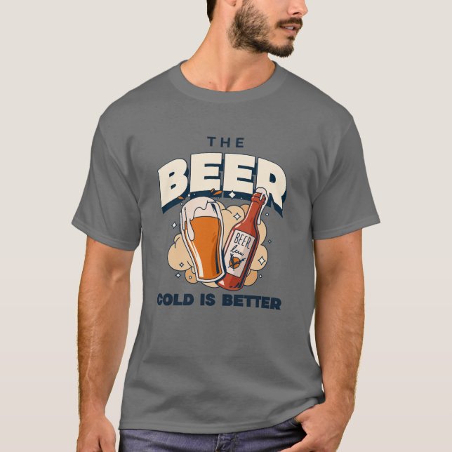 Camiseta Clássico: o frio da cerveja é melhor (Frente)