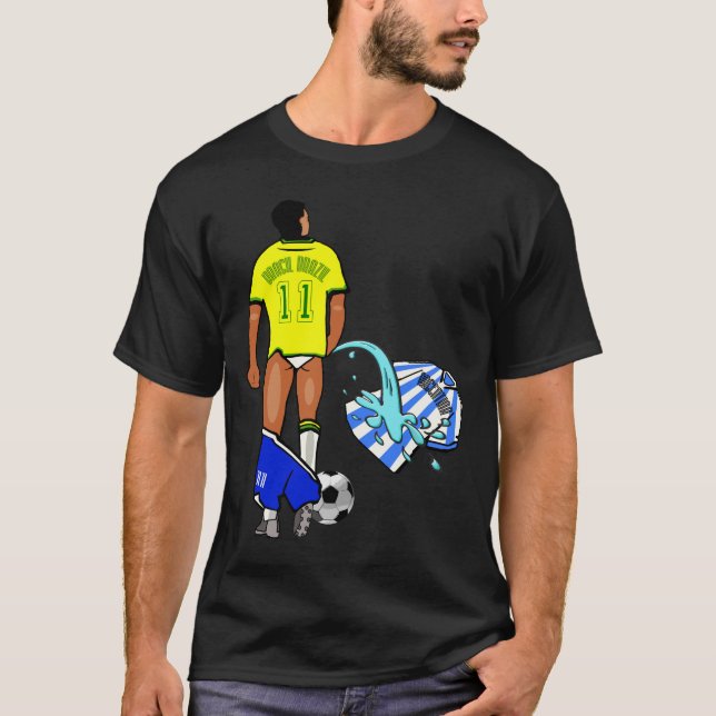 Camiseta Clássico rival de Brasil Argentina mundial (Frente)