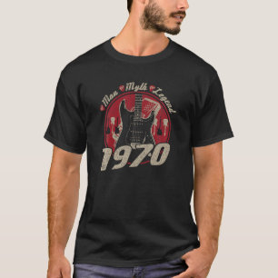 Camiseta Clássico Rock 50º Aniversário 1970 Violão O Ho