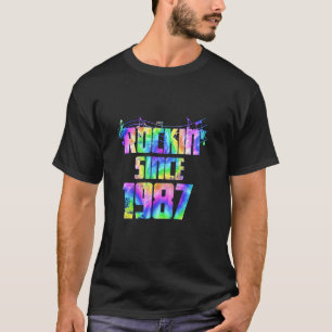 Camiseta Clássico Rock de Aniversário Retrô Desde 1987