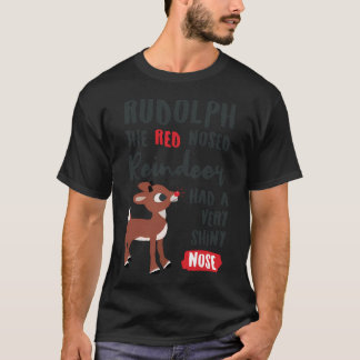 Camiseta Clássico Rudolph A Tipografia Da Névoa Vermelha
