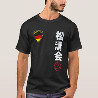 Camiseta Clássico Time de Karate Shotokai Bandeira Alemã Ja