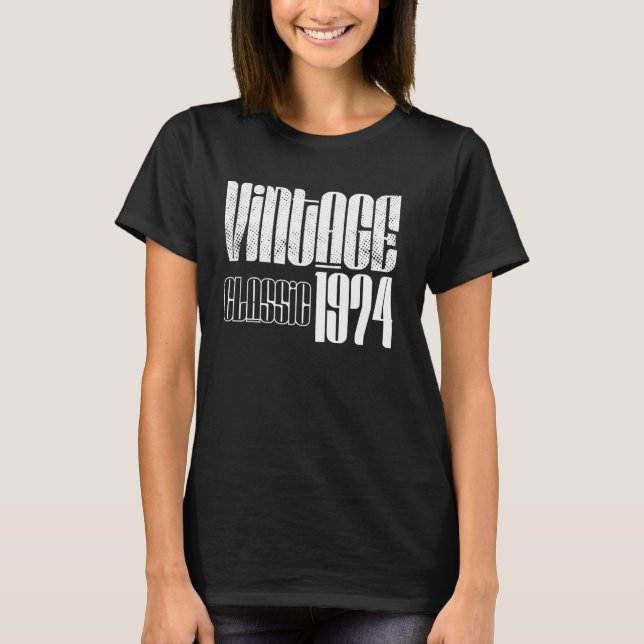 Camiseta Clássico Vintage 1974 (Frente)