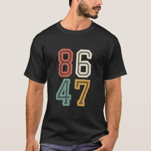 Camiseta Clássico Vintage 86 47 Anti Trump 2024 Impeachment
