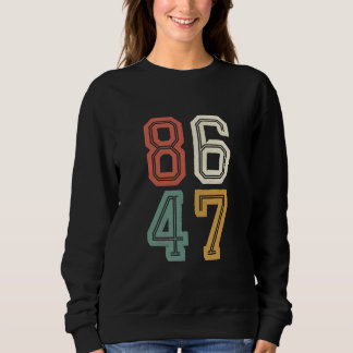 Camiseta Clássico Vintage 86 47 Anti Trump 2024 Impeachment