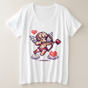 Camiseta Clássico/Vintage de Dia dos Namorados de 8 bits do