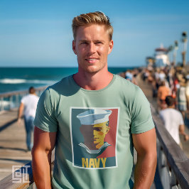 Camiseta Clássico Vintage Patriótico Marinho dos EUA - Home