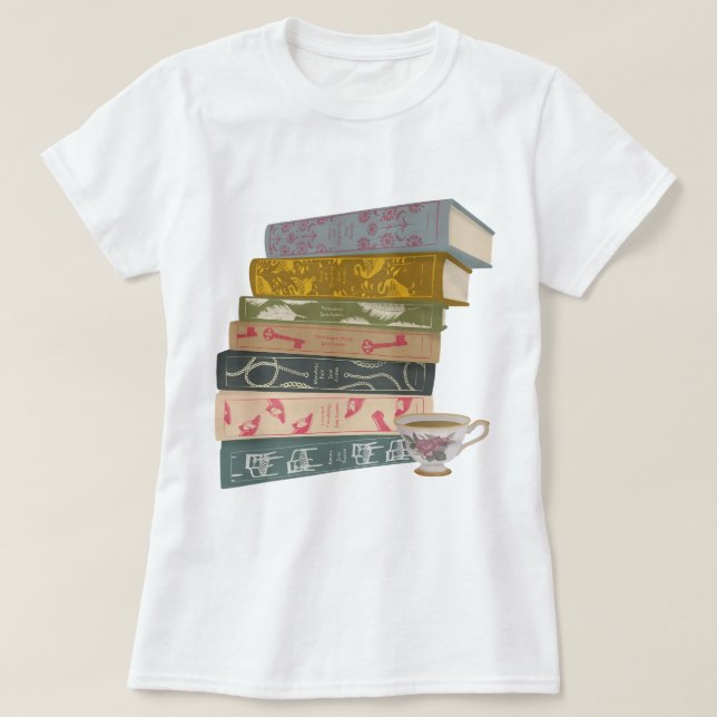 Camiseta Clássicos de Clothbound da Jane Austen (Frente do Design)
