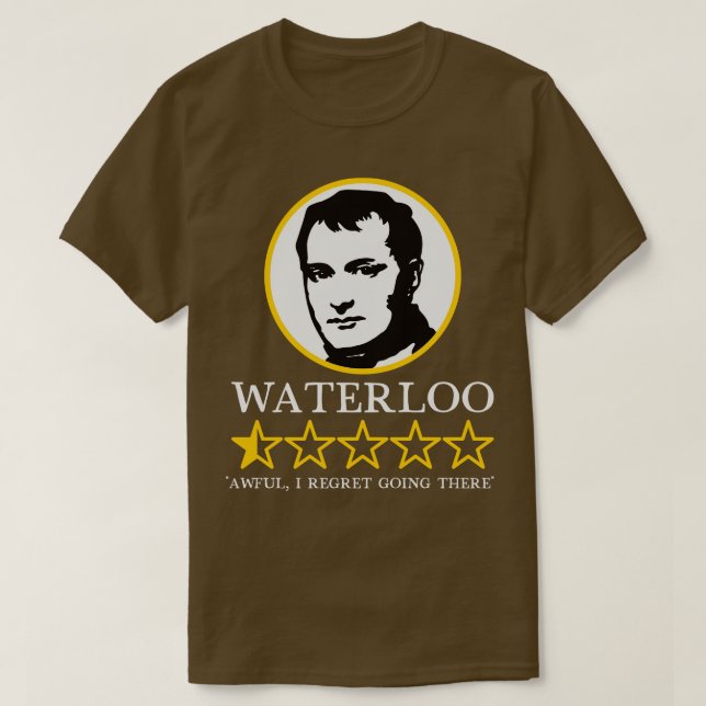 Camiseta Classificações de Waterloo (Frente do Design)