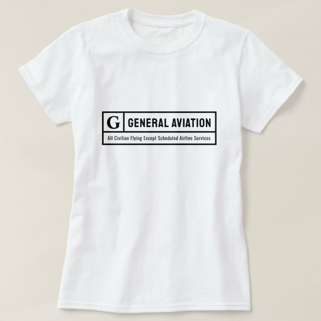 Camiseta Classificado G para Aviação Geral (Frente do Design)