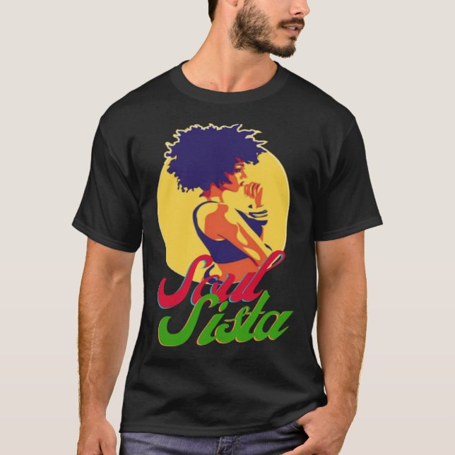 Camiseta Classy Womens African Head Wrap Black Pride  Soul  (Frente)