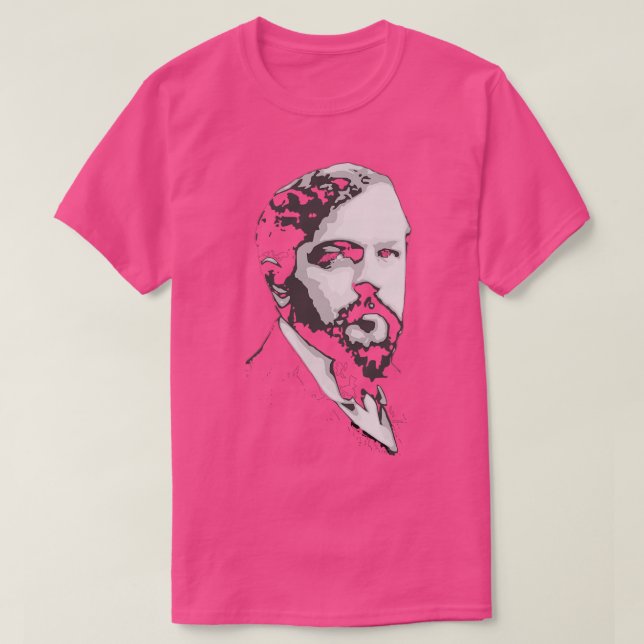 Camiseta Claude Debussy Black and White (Frente do Design)