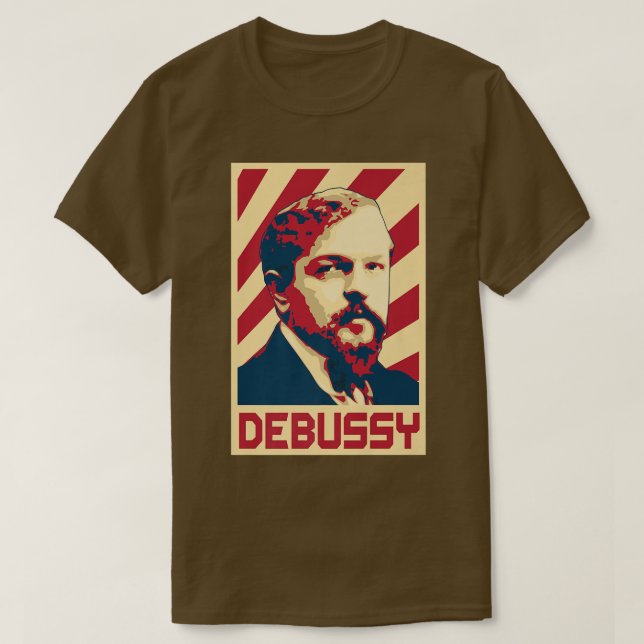 Camiseta Claude Debussy Classical Music Composer Retro289 (Frente do Design)