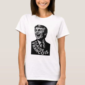 Camiseta Claude François – Portrait vintage noir et blanc 