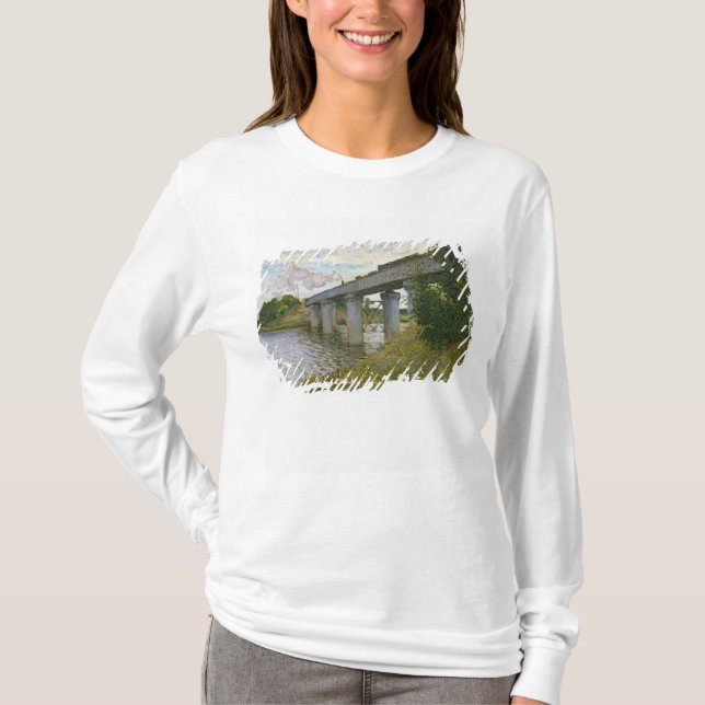 Camiseta Claude Monet | a ponte Railway em Argenteuil (Frente)