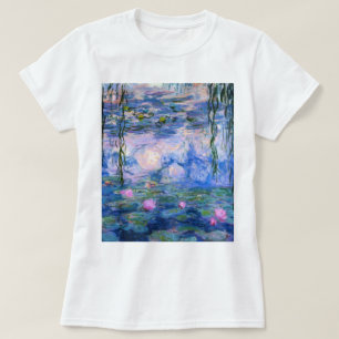 Camiseta Claude Monet Água Lírios Vintage Arte Floral HD