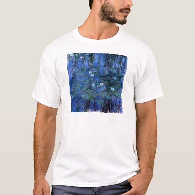 Camiseta Claude Monet Blue Water Lily (Frente)
