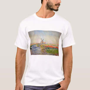 Camiseta Claude Monet - Campo das Tulipas na Holanda