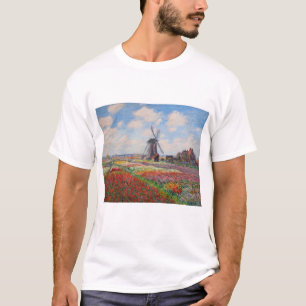 Camiseta Claude Monet - Campo de Tulipas na Holanda