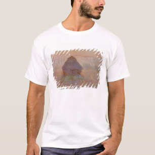 Camiseta Claude Monet   Grainstack, Sun na névoa