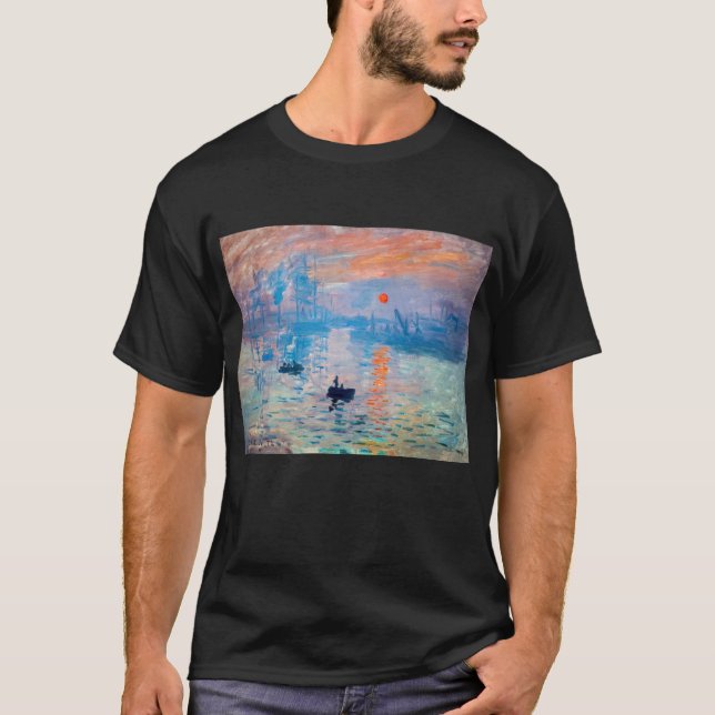 Camiseta Claude Monet - Impressão, Assalto do Sol (Frente)