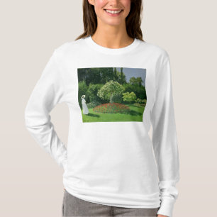Camiseta Claude Monet Jeanne Marie Lecadre no jardim