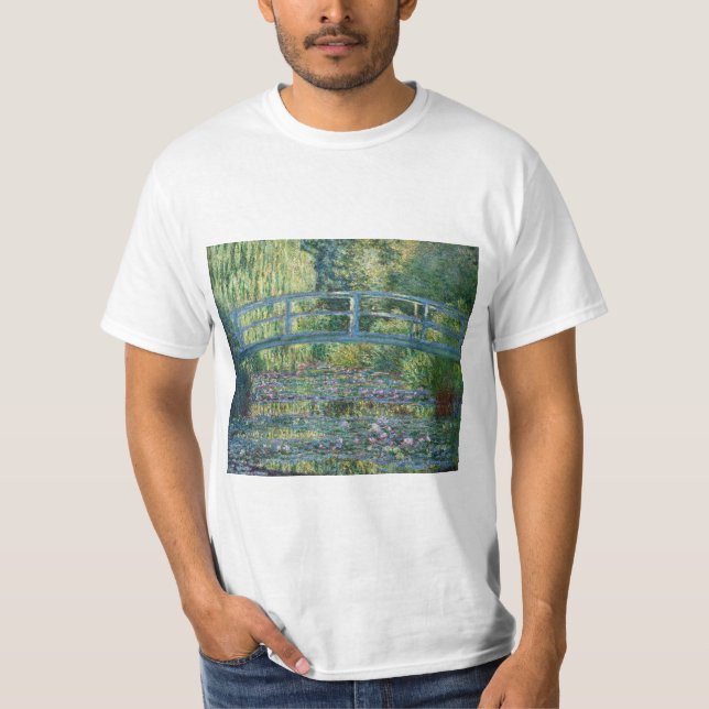Camiseta Claude Monet - Lagoa de Água Lily, Harmonia Verde (Frente)