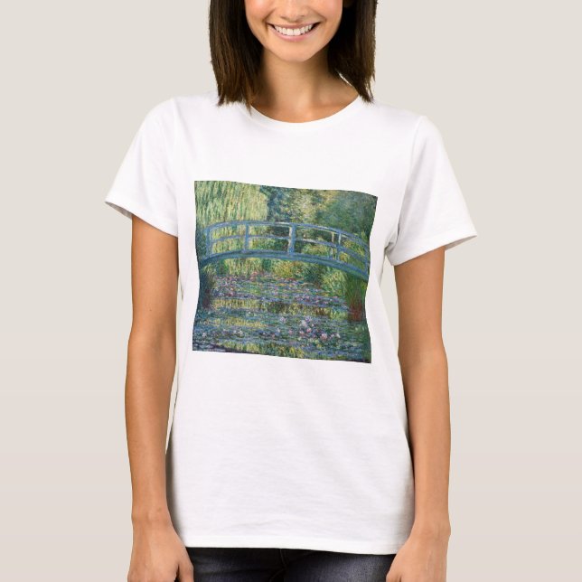 Camiseta Claude Monet - Lagoa de Água Lily, Harmonia Verde (Frente)