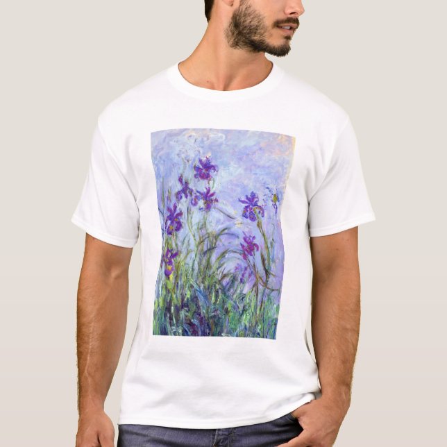 Camiseta Claude Monet - Lilac Irises / Iris Mauves (Frente)
