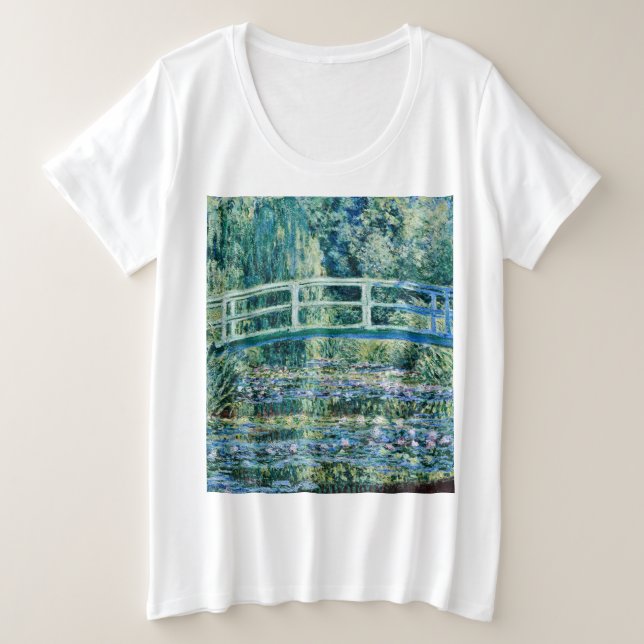 Camiseta Claude Monet - Lírios De Água E Ponte Japonesa (Frente do Design)