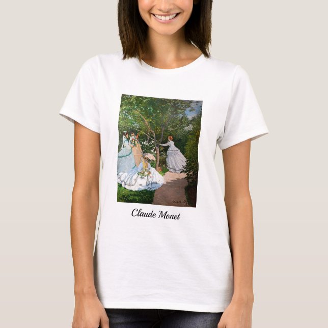 Camiseta Claude Monet - Mulheres no Jardim (Frente)